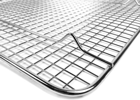 Goson Heavy Duty Stainless Stain Bakeware, Baking, Cooling, Oven Roasting, Broiler Rack, 8in by 10in, Cross Wire, Pack of 2, Compatible with Vario...