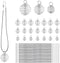 Mandala Crafts Metal Crystal Necklace Holder Spiral Pendants for Jewelry Making - 24 Stainless Steel Cage Pendant Necklace Cages Rock Stone Holder...