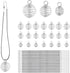Mandala Crafts Metal Crystal Necklace Holder Spiral Pendants for Jewelry Making - 24 Stainless Steel Cage Pendant Necklace Cages Rock Stone Holder...