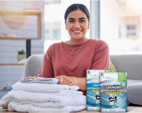 Laundry Detergent Sheets (Fragrance Free) - 80 Loads No Heavy Plastic Jug, Easy to Use Concentrated Laundry Detergent Sheets (Great for Travel)...