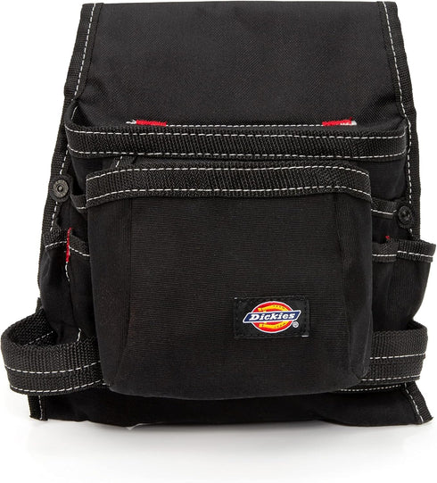 Dickies 8-Pocket Canvas Tool and Utility Pouch for Work Belts, Fastener Pocket, Hammer Loops, 2-inch Belt Loop, Black...