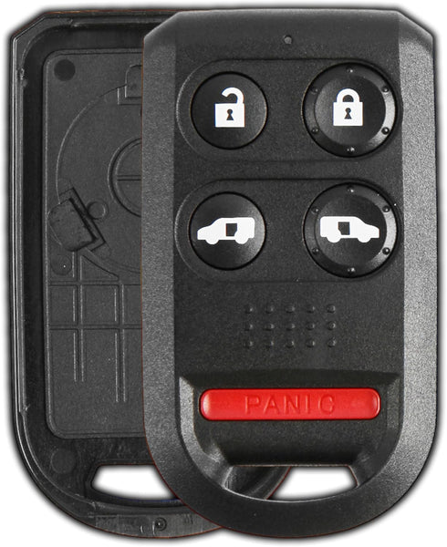 KeylessOption Key Fob Cover Case Replacement for 2005 2006 2007 2008 2009 2010 Honda Odyssey Remote Shell, 5-Button OUCG8D-399H-A, No Programming ...