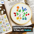 Bradove 3 Sets Leaves and Flowers Embroidery Practice Kit, Embroidery Kit for Beginners Adults, Learn to Embroider Kit Adult Beginner, Embroidery ...