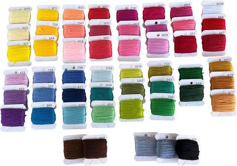 Embroidery Floss,52 Rainbow Colors Hand Embroidery Thread on Bobbins,Friendship Bracelet String,Cross Stitch Supplies,Threads for Bracelets Making...