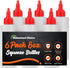 6-pack Plastic Squeeze Bottles for Sauces - 8oz Condiment Squeeze Bottles for Liquids - BPA Free Squirt Bottle with Twist Cap - Ketchup, Syrup, Oi...