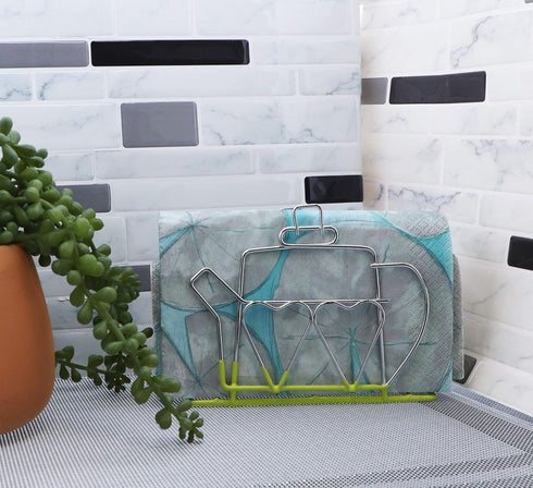 Wire Napkin Stand With Teapot Napkin Holder (Green)...