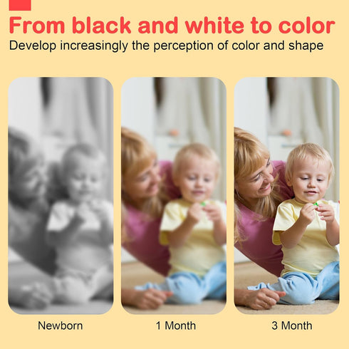 Black and White Baby Toys, High Contrast Newborn Toys 0-3 Months Brain Development, Tummy Time Toys, Soft Baby Book, Infant Sensory Toys 0-6-12 Mo...