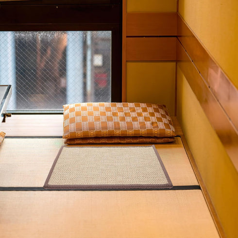 Beavorty Bamboo Rug Woven Straw Seat Cushion Japanese Style Rattan Futon Sitting Pad Tatami Floor Pillow for Zen Garden Yoga Practice or Buddha Me...