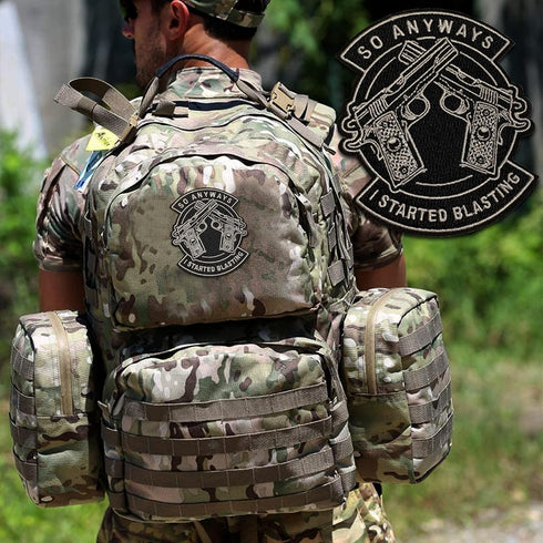I Started Blasting Moral Patch, tactical, morale patch, for tactical backpack, tactical vest, with hook and loop backing, patches for backpacks, M...