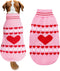 Dog Sweater Turtleneck Pet Sweaters Winter Coat Apparel Warm Knitted Holiday Clothes for Cat and Puppy (Medium)...