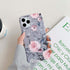 YeLoveHaw Designed for iPhone 12 and 12 Pro Case for Women Girls, Soft Slim Full-Around Protective Cute Case, Floral & Purple Gray Leaves Pattern,...