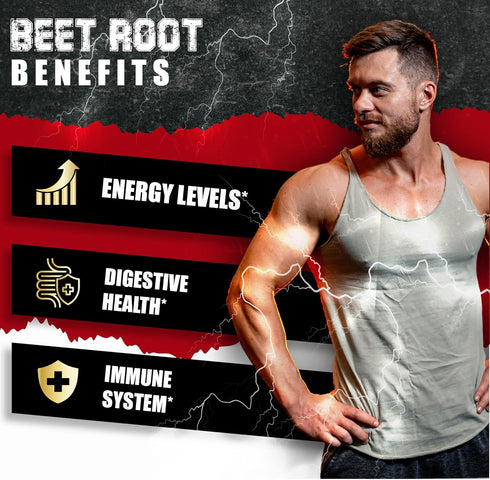 Beet Root, Green Tea, Red Spinach, Ginseng, Black Pepper - 150 Capsules - Supports Digestive, Immune System, Energy Levels - 5 Month Supply...