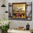Farmhouse Canvas Wall Art Red Old Tractor Picture Kitchen Wall Decor Rustic Sunflowers Country Painting for Bedroom Bathroom Living Room Prints Ar...