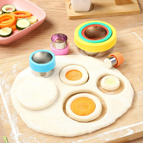 Round Cookie Biscuit Cutter Set, 6 Graduated Circle Pastry Cutters, Stainless Steel Cookie And Dough Cutters for Donut and Scone, Circle Cutter Ca...