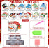 12 Pcs Christmas Diamond Art Coasters Snowman Head Diamond Painting Coasters with Holder Xmas Diamond Painting Kit Diamond Acrylic Round Cup Coast...