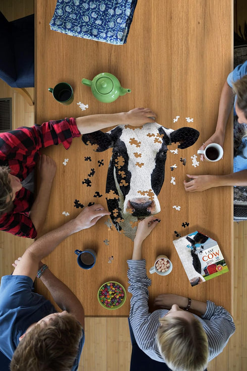 Madd Capp Puzzles - I AM Cow - 300 Pieces - Animal Shaped Jigsaw Puzzle...