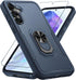 Janmitta for Samsung Galaxy A35 5G Case with Tempered Glass Screen Protector,Heavy Duty Shockproof Full Body Protective Cover Built in Rotatable M...