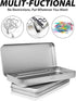 3 Pack Metal Tin Box with Lid, Metal Rectangular Tins With Hinged Lid, Portable Storage Box Containers, for Storage Drawing Pin Candies Jewelry Cr...