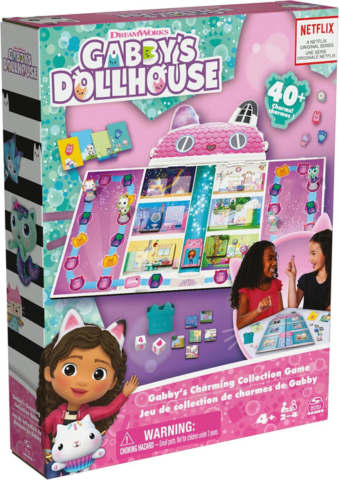 Gabby’s Dollhouse, Charming Collection Game Board Game for Kids Based on the Netflix Original Series Gabby’s Dollhouse Toys, for Kids Ages 4 and u...
