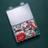 2400PCS+ Christmas Beads for Jewelry Making, Enamel Christmas Charms Bulk, Red Green Christmas Clay Rhinestone Crystal Acrylic Loose Beads Letter ...