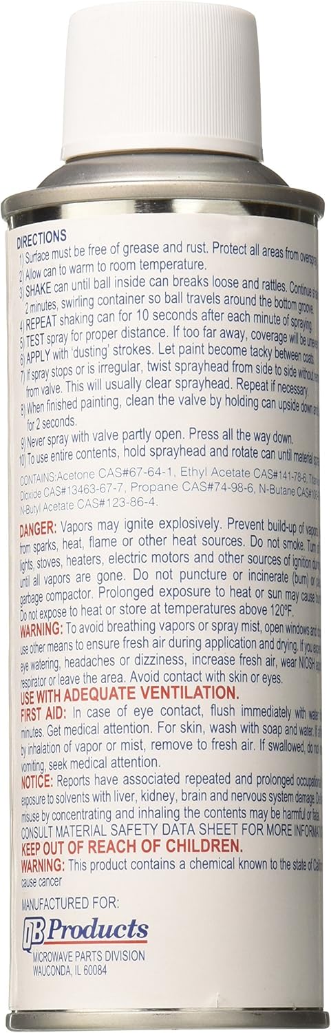 98QBP0302 Microwave Cavity Spray Paint, 6 oz, Snow White...