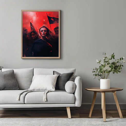 Posterizer 1 pcs-sports fans poster-painted faces in the stadium 1-Sports & Hobby Art Gifts for sports fans Decor for Home & Office- unframed wall...