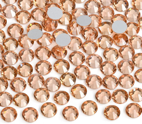 Jollin Glue Fix Crystal Flatback Rhinestones Glass Diamantes Gems for Crafting Nail Art Crafts Decorations Clothes Shoes 4.8mm (ss20 576pcs, Champ...