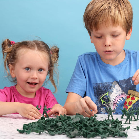 Entervending Army Men Action Figures - 2” Small Soldiers for Boys - 18 Pcs Green Army Soldier Toy Playset -Gift Ready Military Toys - Army Party F...