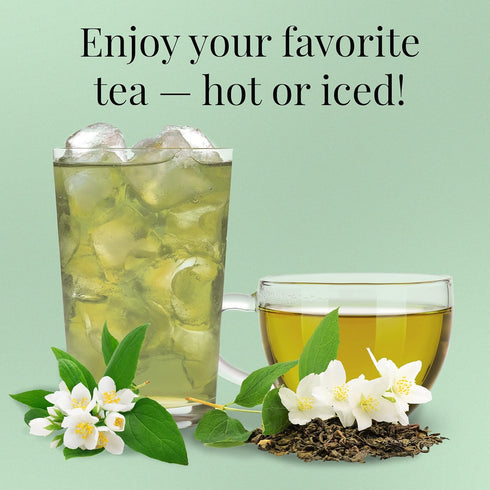 The Republic of Tea Jasmine Jazz Green Full-Leaf Loose Tea 3.0 oz Tin | Steeps 50 Cups | Caffeinated...