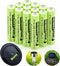 Henreepow AAA Rechargeable Battery, 1.2v Ni-MH Solar Batteries, Low Self-Discharge, Pre-Charged Triple A Battery for Solar Pathway Lights, Outdoor...