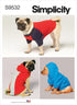 Simplicity Sporty Pet Clothes Sewing Pattern Kit, Code S9532, XS-S-M-L-XL, Multicolor...