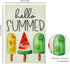 Hello Summer Ice Cream Garden Flag Burlap 12x18 Inch Ice Cream Popsicle Double Sided Seasonal Sign Outdoor Decor Yard Small Flags Decorative Flag ...