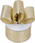 MEEDEE Champagne Gold Ribbon Gold Wired Ribbon 2.5 Inch Metallic Ribbon by 25 Yards Gold Glitter Ribbon for Christmas Tree Champagne Christmas Rib...