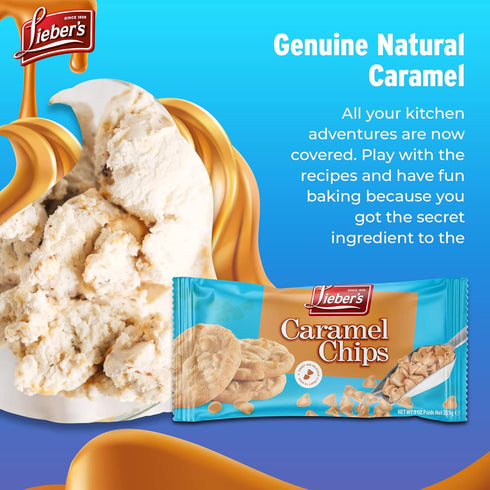 Lieber's Real Caramel Chips| Baking Chips | Certified Kosher for Cookies, Cakes, Muffins and More! 9 Oz Pack Of 3...