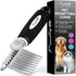 Poodle Pet Dematting Fur Rake Comb Brush Tool - Dog and Cat Comb with Long 2.5 Inches Steel Safety Blades for Detangling Matted or Knotted Underco...