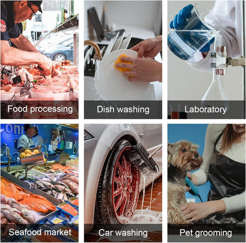 Surblue Waterproof Apron Chemical Resistant Work Safe Clothes (black)...