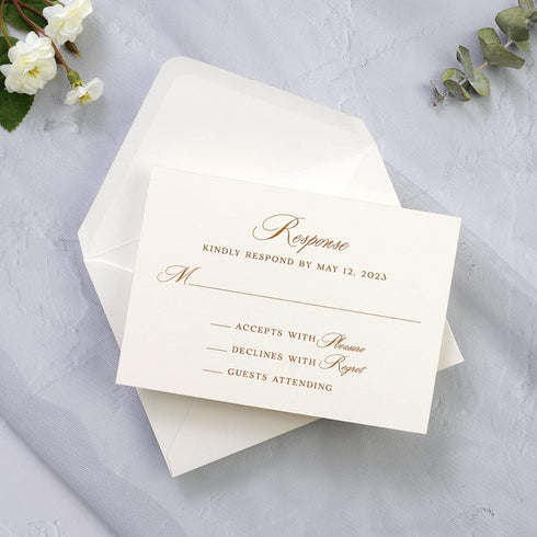 PONATIA 50 Pack A1 Envelopes, 3 5/8 x 5 1/8 Inches Ivory Envelopes Perfect for Weddings Cards, RSVP Cards, Response Cards, Baby Showers, Thank You...