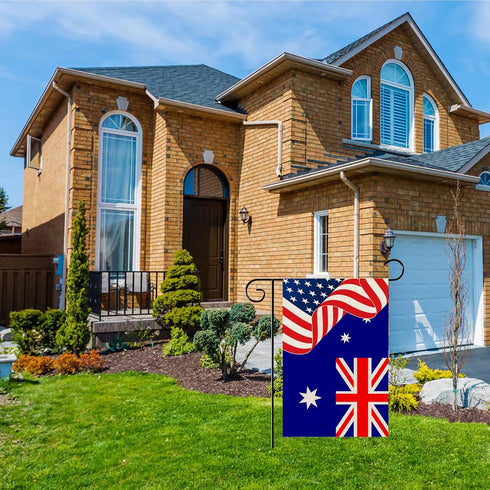 America Australia Garden Flag/America & Australia Yard House Lawn Sign/National Flag Door Yard Lawn Sign Decor/National Friendship Outdoor Decorat...