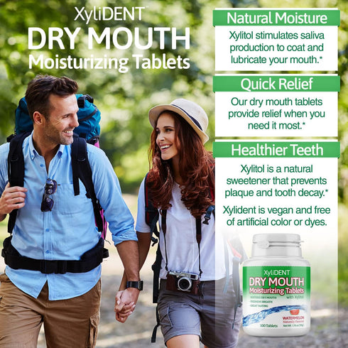 Nature's Stance XyliDENT Xylitol Tablets for Dry Mouth Relief - Stimulates Saliva, Freshens Breath, Reduces Acid Production, Fast Acting Relief, 1...