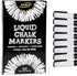 Chalk Markers - 8 White Fine Tip, Erasable, Non-Toxic, Water-Based, Crisp White For Kids & Adults for Glass or Chalkboard Markers for Businesses, ...