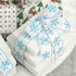 MEEDEE Blue Snowflake Ribbon White Ribbon with Blue Glitter Snowflake Ribbon 2.5 Inch Christmas Wired Ribbon for Winter Holiday Decor, Christmas T...