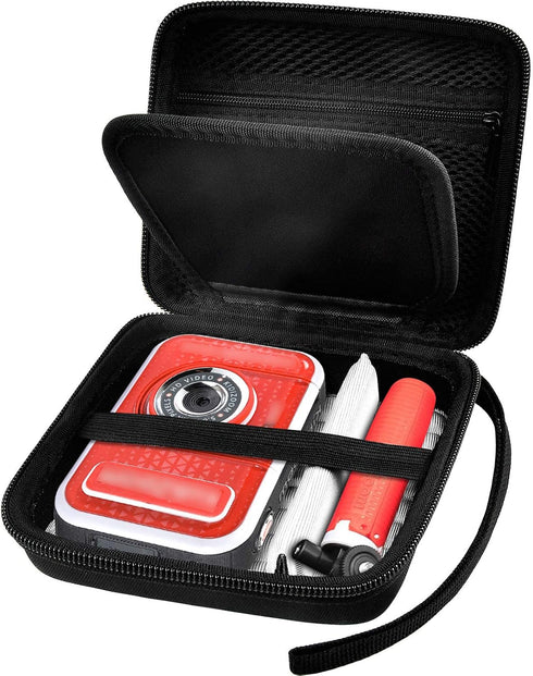 Kid Toy Camera Case for VTech Kidizoom Creator Cam Video Camera, Hard Travel Carrying Storage with Accessories Pocket - Black...
