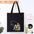 Harimau Beginner Canvas Tote Bag Embroidery Kit,Black Kitten Pattern,Cross Stitch Kits, Including Stamped Embroidery Bag with 1 Embroidery Hoops,N...