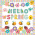 Hello Spring Bulletin Board Flower Bulletin Board Floral Paper Cutouts Floral Bulletin Board Decoration Butterfly Bird Bee Classroom Decor for Kin...