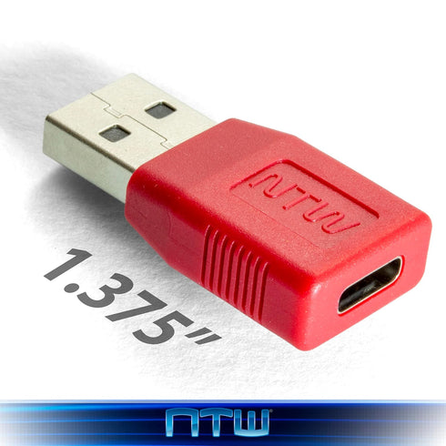 NTW USB-A to USB-C Data Blocker USB Charger/Secure Charging USB Adapter USB Condom for Blocking Data Sync/Protect Against Juice Jacking/Charge Onl...