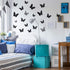 Outus 120 Pieces Black 3D Layered Butterfly Wall Decor Removable Butterfly Stickers Hollow Mural Decals for Birthday Cake Decorations Crafts Bouqu...
