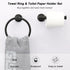 NearMoon 2 Pieces Bathroom Hardware Accessories, Towel Ring and Toilet Paper Holder- Stainless Steel Bathroom Towel Hanger and Hand Towel Holder, ...