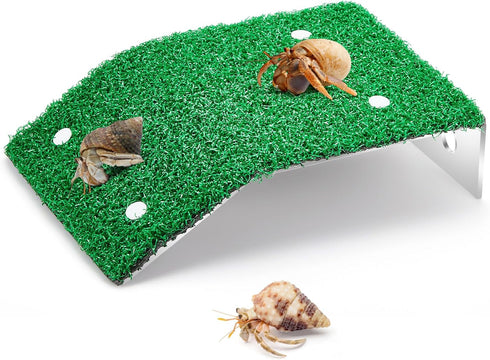 Shappy Hermit Crab Climbing Toys Simulation Grass Hermit Crab Ramp Climbing Ladder Inch Hermit Crab Supplies Reptile Climbing Decor for Hermit Cra...