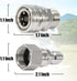 Tool Daily Pressure Washer Adapter Set with Swivel, M22 14mm to 3/8" Quick Connect, Stainless Steel Quick Disconnect Swivel for Power Washer Hose,...