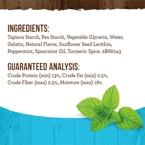Merrick Fresh Kisses Natural Dental Chews, Toothbrush Shape Treat Infused With Real Mint, For Large Dogs - 7 ct. Bag...